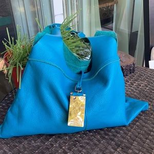 Cronus Turquoise soft pebbles Shoulder bag